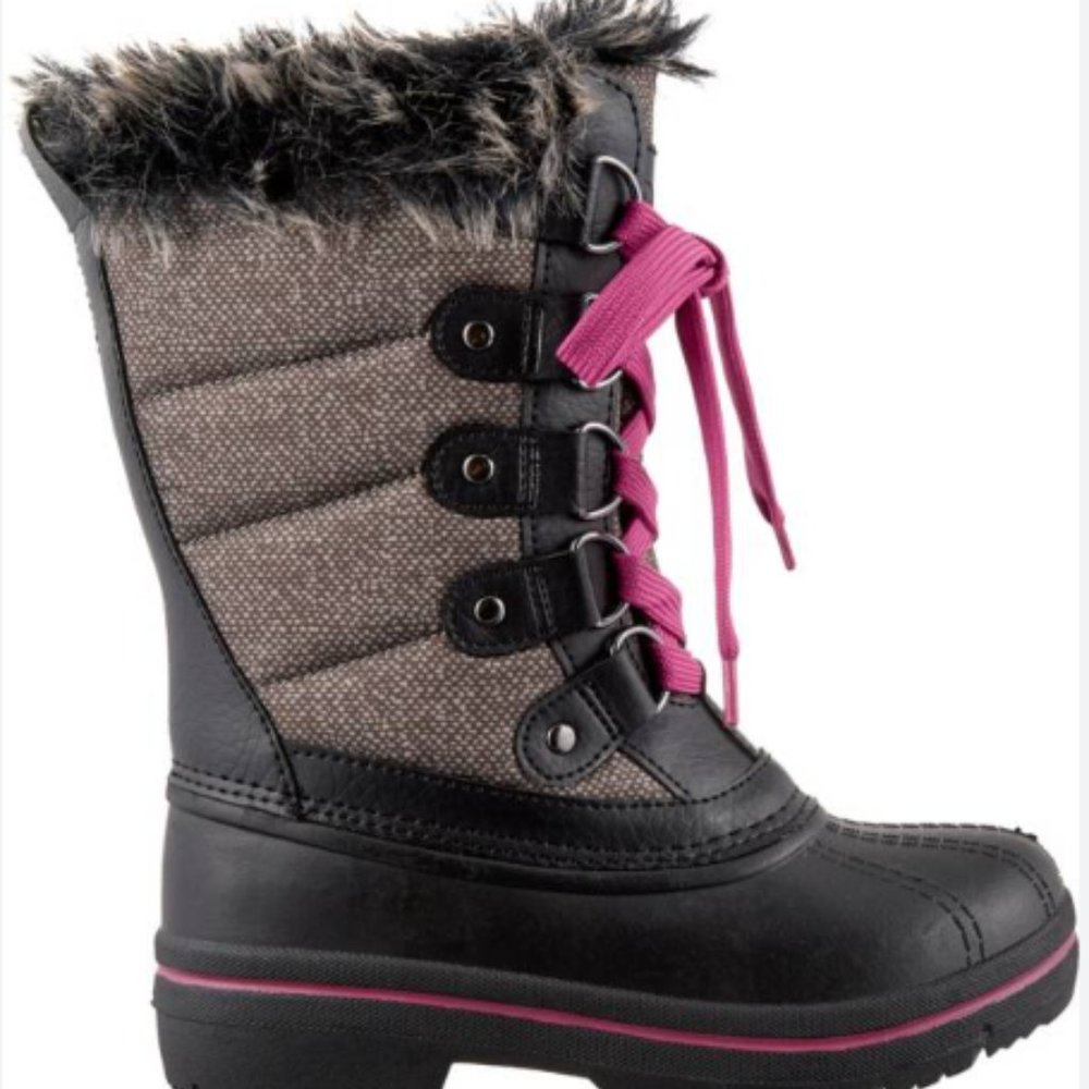 DSG Girls Powder thinsulate lace up winter boots